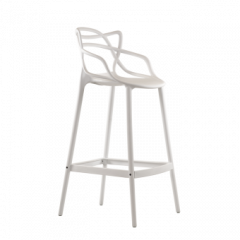 Барный стул Barneo N-235 Masters, белый, design Phillip Stark в Магнитогорске - magnitogorsk.mebel24.online | фото 1