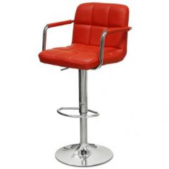 Барный стул Barneo N-69 Kruger Arm Красный в Магнитогорске - magnitogorsk.mebel24.online | фото