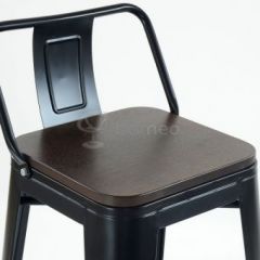 Барный стул N-238 Tolix Wood style Черный в Магнитогорске - magnitogorsk.mebel24.online | фото 3