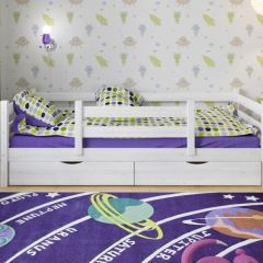 Детская кровать из массива березы Соня-5 (Белый/Лак) в Магнитогорске - magnitogorsk.mebel24.online | фото