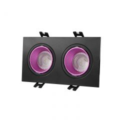 DK3072-BK+PI Встраиваемый светильник, IP 20, 10 Вт, GU5.3, LED, черный/розовый, пластик в Магнитогорске - magnitogorsk.mebel24.online | фото