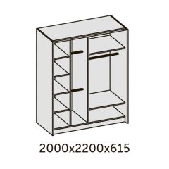 ИННЭС-5 Шкаф-купе 2-х дв. 2000 (2дв. Ф1 - венге) в Магнитогорске - magnitogorsk.mebel24.online | фото 3