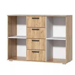 Комод №10 ЛДСП (Дуб Крафт Золотой/Белый) в Магнитогорске - magnitogorsk.mebel24.online | фото 2