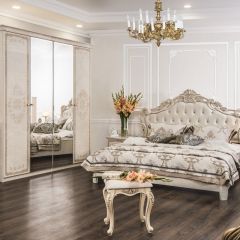 Комод 4 ящика с Зеркалом ППУ (крем) коллекция Патрисия в Магнитогорске - magnitogorsk.mebel24.online | фото 5