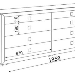 Комод большой Глэдис М27 (ЯШС/Белый) в Магнитогорске - magnitogorsk.mebel24.online | фото 2