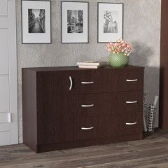 Комод Лофт (3 ящика/1 дверца) Венге в Магнитогорске - magnitogorsk.mebel24.online | фото 1