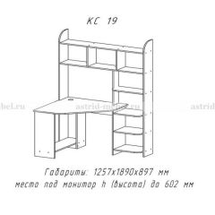Компьютерный стол №19 (Анкор темный) в Магнитогорске - magnitogorsk.mebel24.online | фото 3