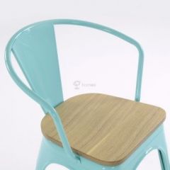 Кресло Barneo N-245 Tolix style Wood  (RAL6027 бирюзовый) в Магнитогорске - magnitogorsk.mebel24.online | фото 3