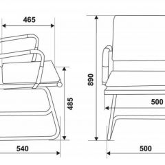 Кресло для посетителя Бюрократ CH-993-Low-V/grey серый в Магнитогорске - magnitogorsk.mebel24.online | фото 3