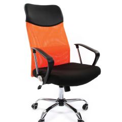 Кресло для руководителя CHAIRMAN 610 N (15-21 черный/сетка оранжевый) в Магнитогорске - magnitogorsk.mebel24.online | фото 1