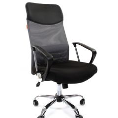 Кресло для руководителя CHAIRMAN 610 N(15-21 черный/сетка серый) в Магнитогорске - magnitogorsk.mebel24.online | фото