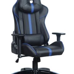 Кресло компьютерное BRABIX "GT Carbon GM-120" (черное/синее) 531930 в Магнитогорске - magnitogorsk.mebel24.online | фото