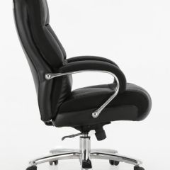 Кресло офисное BRABIX PREMIUM "Bomer HD-007" (рециклированная кожа, хром, черное) 531939 в Магнитогорске - magnitogorsk.mebel24.online | фото 3
