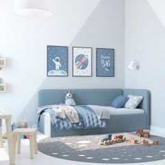 Кровать-диван Leonardo 180*80 (Голубой) в Магнитогорске - magnitogorsk.mebel24.online | фото 6