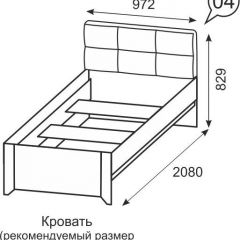 Кровать одинарная 900 Твист 04 в Магнитогорске - magnitogorsk.mebel24.online | фото