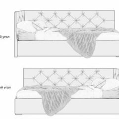 Кровать угловая Лилу интерьерная +основание (120х200) в Магнитогорске - magnitogorsk.mebel24.online | фото 2