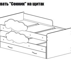 Кровать выкатная Соник (800*1900) в Магнитогорске - magnitogorsk.mebel24.online | фото 2