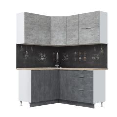 Кухонный гарнитур Асти-бетон угловой 1,4*1,6 в Магнитогорске - magnitogorsk.mebel24.online | фото 3