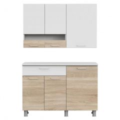 Кухонный гарнитур КГ-4 (1200) Белый/Дуб Сонома в Магнитогорске - magnitogorsk.mebel24.online | фото 5