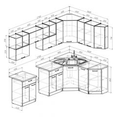 Кухонный гарнитур Лариса оптима 5 2700х1600 мм в Магнитогорске - magnitogorsk.mebel24.online | фото 2