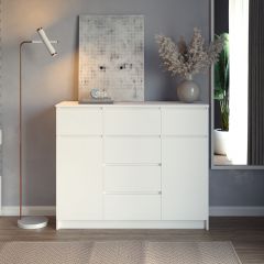 МОРИ МК 1200.4 Комод (белый) в Магнитогорске - magnitogorsk.mebel24.online | фото 3