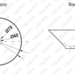 Накладная раковина melana mln-7020-b1+b18 (t4006hb1+b18 ) (сине-черная) в Магнитогорске - magnitogorsk.mebel24.online | фото 2