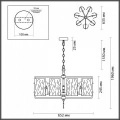 Подвесная люстра Odeon Light Elegante 4878/7 в Магнитогорске - magnitogorsk.mebel24.online | фото 4