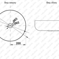 Раковина 400B Lake MELANA Profline ГРАФИТ накладная круглая 400B в Магнитогорске - magnitogorsk.mebel24.online | фото 2