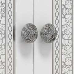Шкаф 4-х дверный с зеркалами (12.244) Грация (белый/серебро) в Магнитогорске - magnitogorsk.mebel24.online | фото 2