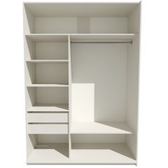 Шкаф-купе 1400 серии SOFT D6+D4+B2+PL2 (2 ящика+1штанга+1 полка) профиль «Капучино» в Магнитогорске - magnitogorsk.mebel24.online | фото 2