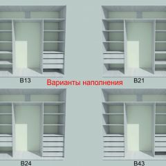 Шкаф-купе 1950 серии SILVER S3+S1+S4 B22+PL3 (по 2 ящика лев/прав+2 штанги) профиль «Серебро» в Магнитогорске - magnitogorsk.mebel24.online | фото 5