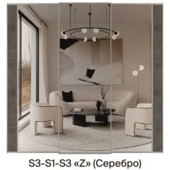 Шкаф-купе 2250 серии SILVER S3+S1+S4 B22+PL3 (по 2 ящика лев/прав+2 штанги) профиль «Серебро» в Магнитогорске - magnitogorsk.mebel24.online | фото 8