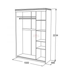 Шкаф-купе 3-х дверный Ольга-13 (1500) в Магнитогорске - magnitogorsk.mebel24.online | фото 2