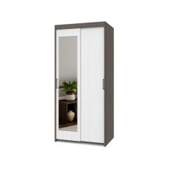 ТОМАС Шкаф-купе с зеркалом Анкор темный/светлый Т22 в Магнитогорске - magnitogorsk.mebel24.online | фото
