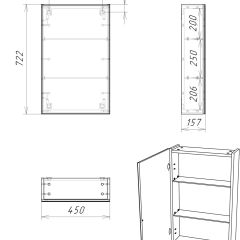 Шкаф-зеркало Craft 45 левый/правый Домино (DCr2211HZ) в Магнитогорске - magnitogorsk.mebel24.online | фото 10