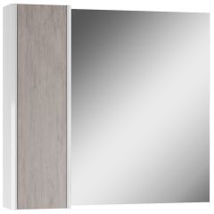 Шкаф-зеркало Uno 80 Дуб серый левый/правый Домино (DU1504HZ) в Магнитогорске - magnitogorsk.mebel24.online | фото 6