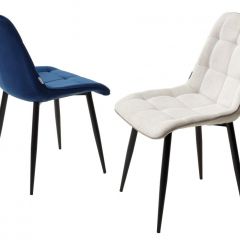 Стул CHIC BLUVEL-86 NAVY BLUE / черный каркас М-City в Магнитогорске - magnitogorsk.mebel24.online | фото 2