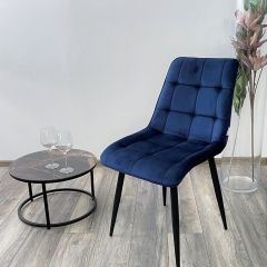 Стул CHIC BLUVEL-86 NAVY BLUE / черный каркас М-City в Магнитогорске - magnitogorsk.mebel24.online | фото 5