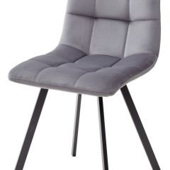 Стул CHILLI SQUARE BLUVEL-14 серый, велюр / черный каркас М-City в Магнитогорске - magnitogorsk.mebel24.online | фото