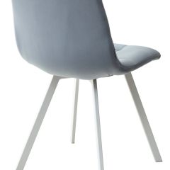 Стул CHILLI SQUARE G108-56 пудровый синий, велюр/ белый каркас М-City в Магнитогорске - magnitogorsk.mebel24.online | фото 4