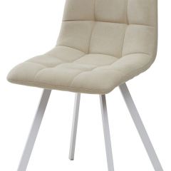 Стул CHILLI SQUARE UF860-01B бежевый, ткань/ белый каркас М-City в Магнитогорске - magnitogorsk.mebel24.online | фото