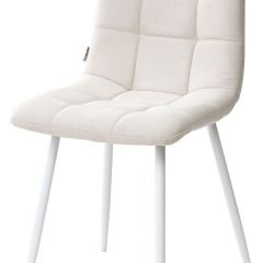 Стул CHILLI UF860-01B бежевый, ткань/белый каркас М-City в Магнитогорске - magnitogorsk.mebel24.online | фото