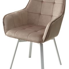 Стул MAVERICK 360 град. поворот. BLUVEL-40 BEIGE/ белый каркас, М-City в Магнитогорске - magnitogorsk.mebel24.online | фото