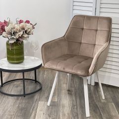Стул MAVERICK 360 град. поворот. BLUVEL-40 BEIGE/ белый каркас, М-City в Магнитогорске - magnitogorsk.mebel24.online | фото 2