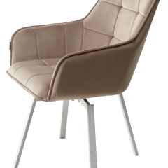 Стул MAVERICK 360 град. поворот. BLUVEL-40 BEIGE/ белый каркас, М-City в Магнитогорске - magnitogorsk.mebel24.online | фото 8