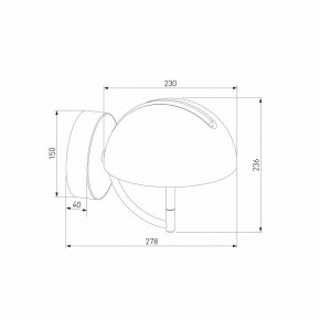 Бра Eurosvet Emisfero 50083/1 LED золото в Магнитогорске - magnitogorsk.mebel24.online | фото 3
