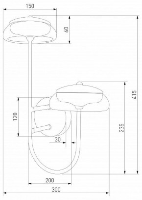 Бра Eurosvet Fungo 50388/2 LED черный в Магнитогорске - magnitogorsk.mebel24.online | фото 5