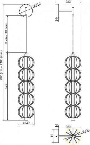 Бра Maytoni Golden Cage MOD216WL-L10G3K в Магнитогорске - magnitogorsk.mebel24.online | фото 2