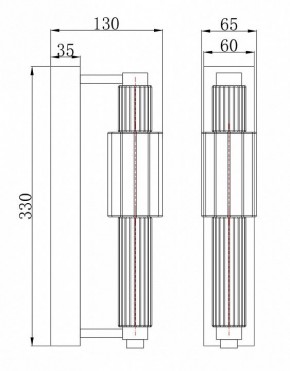 Бра Maytoni Verticale MOD308WL-L9CG3K в Магнитогорске - magnitogorsk.mebel24.online | фото 3