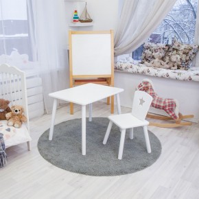 Детский комплект стол и стул «Звезда» Rolti Baby (белый/белый, массив березы/мдф) в Магнитогорске - magnitogorsk.mebel24.online | фото 2